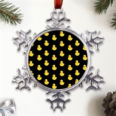 Rubber Duck Metal Large Snowflake Ornament by Valentinaart