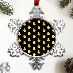 Rubber Duck Metal Small Snowflake Ornament by Valentinaart