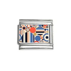 Geometric Abstract Pattern Colorful Flat Circles Decoration Italian Charm (9mm) by Bangk1t