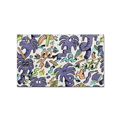 Purple Orange Green Blue Cartoon Sticker (rectangular) by Bangk1t