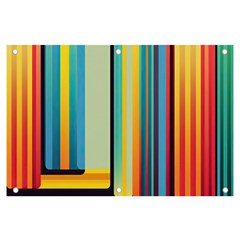 Colorful Rainbow Striped Pattern Stripes Background Banner And Sign 6  X 4  by Bangk1t