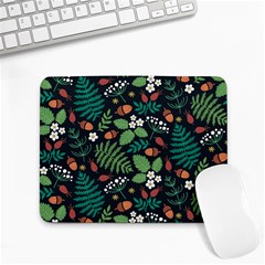 Pattern Forest Leaf Fruits Flowers Motif Small Mousepad by Amaryn4rt