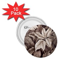 Plant Leaves Pattern 1 75  Buttons (10 Pack)