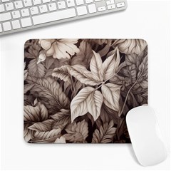 Plant Leaves Pattern Large Mousepad by Amaryn4rt