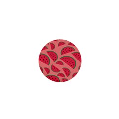 Watermelon Red Food Fruit Healthy Summer Fresh 1  Mini Buttons by pakminggu