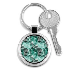 Background Pattern Texture Leaves Design Wallpaper Key Chain (round) by pakminggu