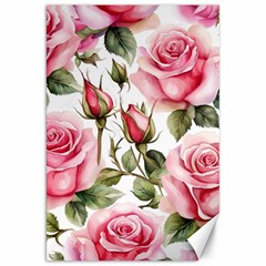 Flower Rose Pink Canvas 20  X 30  by Ravend