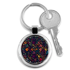 Doodle Pattern Key Chain (round) by Grandong