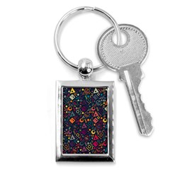 Doodle Pattern Key Chain (rectangle) by Grandong