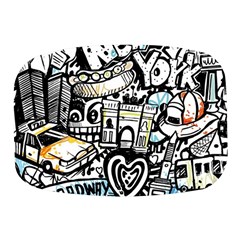 New York City Nyc Broadway Doodle Art Mini Square Pill Box by Grandong