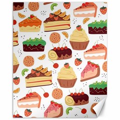 Dessert And Cake For Food Pattern Canvas 11  X 14  by Grandong