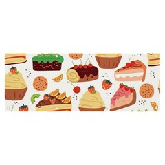 Dessert And Cake For Food Pattern Banner And Sign 8  X 3  by Grandong