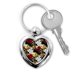 Roses Seamless Pattern Key Chain (heart) by Grandong