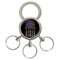 Chartres Cathedral Notre Dame De Paris Stained Glass 3-ring Key Chain by Grandong