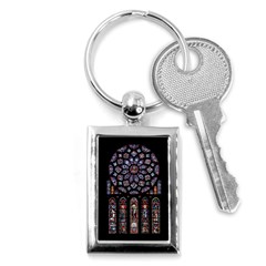 Chartres Cathedral Notre Dame De Paris Stained Glass Key Chain (rectangle) by Grandong