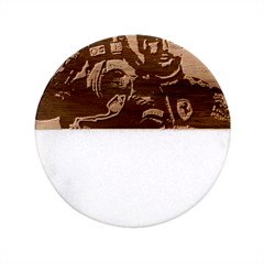 Carlos Sainz Classic Marble Wood Coaster (round)  by Boster123