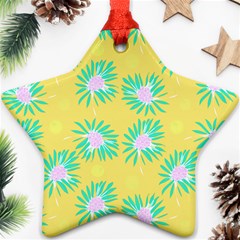 Mazipoodles Bold Daises Yellow Ornament (star) by Mazipoodles