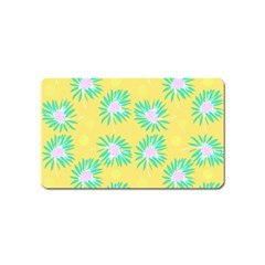 Mazipoodles Bold Daises Yellow Magnet (name Card) by Mazipoodles