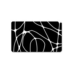 Mazipoodles Neuro Art - Black White Magnet (name Card) by Mazipoodles