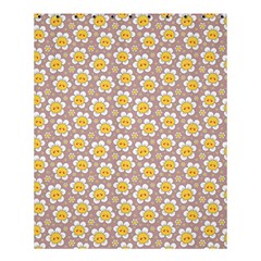 Cute Smile Face Chamomile Shower Curtain 60  X 72  (medium) by flowerland