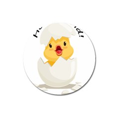 Cute Chick Magnet 3  (round) by RuuGallery10