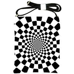 Geomtric Pattern Illusion Shapes Shoulder Sling Bag by Grandong