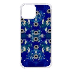 Oilpainting Blue Flowers In The Peaceful Night Iphone 14 Tpu Uv Print Case by pepitasart