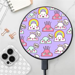 Cloud-seamless-pattern -- Wireless Fast Charger(black) by pakminggu