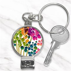 Plants Leaves Colorful Nail Clippers Key Chain by pakminggu