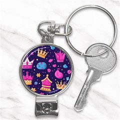 Pattern Royal Crowns Nail Clippers Key Chain by pakminggu