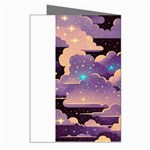 Fluffy Clouds Night Sky Greeting Cards (Pkg of 8) Right