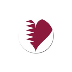 Heart-love-flag-qatar Golf Ball Marker by Bedest