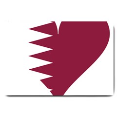 Heart-love-flag-qatar Large Doormat by Bedest