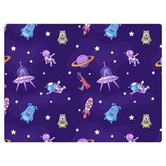 Space Seamless Pattern Premium Plush Fleece Blanket (extra Small) by pakminggu