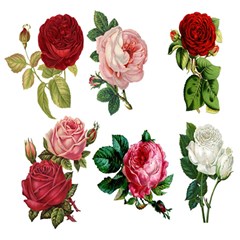 Roses-white Play Mat (square) by nateshop