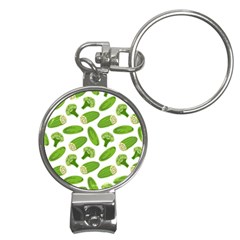 Vegetable Pattern With Composition Broccoli Nail Clippers Key Chain by pakminggu