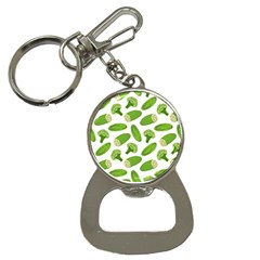 Vegetable Pattern With Composition Broccoli Bottle Opener Key Chain by pakminggu