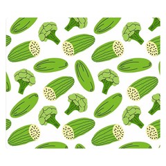 Vegetable Pattern With Composition Broccoli Premium Plush Fleece Blanket (small) by pakminggu