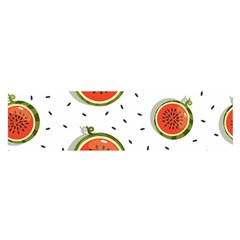 Seamless Background Pattern With Watermelon Slices Oblong Satin Scarf (16  X 60 ) by pakminggu