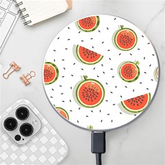 Seamless Background Pattern With Watermelon Slices Wireless Fast Charger(white) by pakminggu