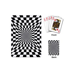 Optical-illusion-chessboard-tunnel Playing Cards Single Design (mini) by Bedest