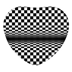 Art-optical-black-white-contrast Heart Glass Fridge Magnet (4 Pack) by Bedest