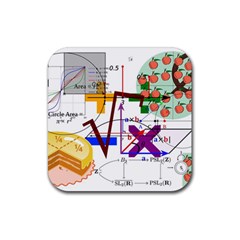 Mathematics Formula Physics School Rubber Coaster (square) by Bedest