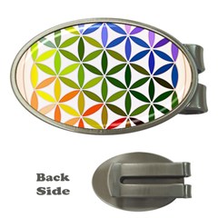 Mandala Rainbow Colorful Money Clips (oval)  by Bedest