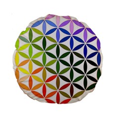 Mandala Rainbow Colorful Standard 15  Premium Round Cushions by Bedest