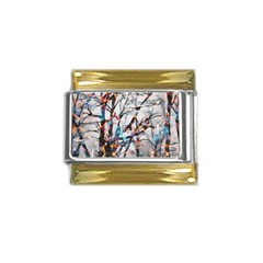 Forest-abstract-artwork-colorful Gold Trim Italian Charm (9mm) by Bedest