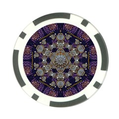 Flowers Of Diamonds In Harmony And Structures Of Love Poker Chip Card Guard by pepitasart