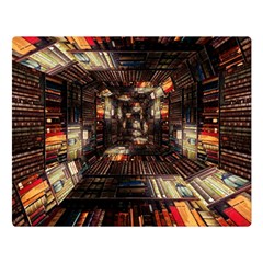 Library-tunnel-books-stacks Premium Plush Fleece Blanket (large) by Bedest