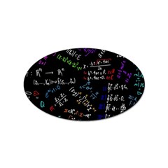 Mathematics  Physics Maths Math Pattern Sticker (oval) by pakminggu