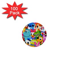 Illustration Cartoon Character Animal Cute 1  Mini Buttons (100 Pack)  by Cowasu